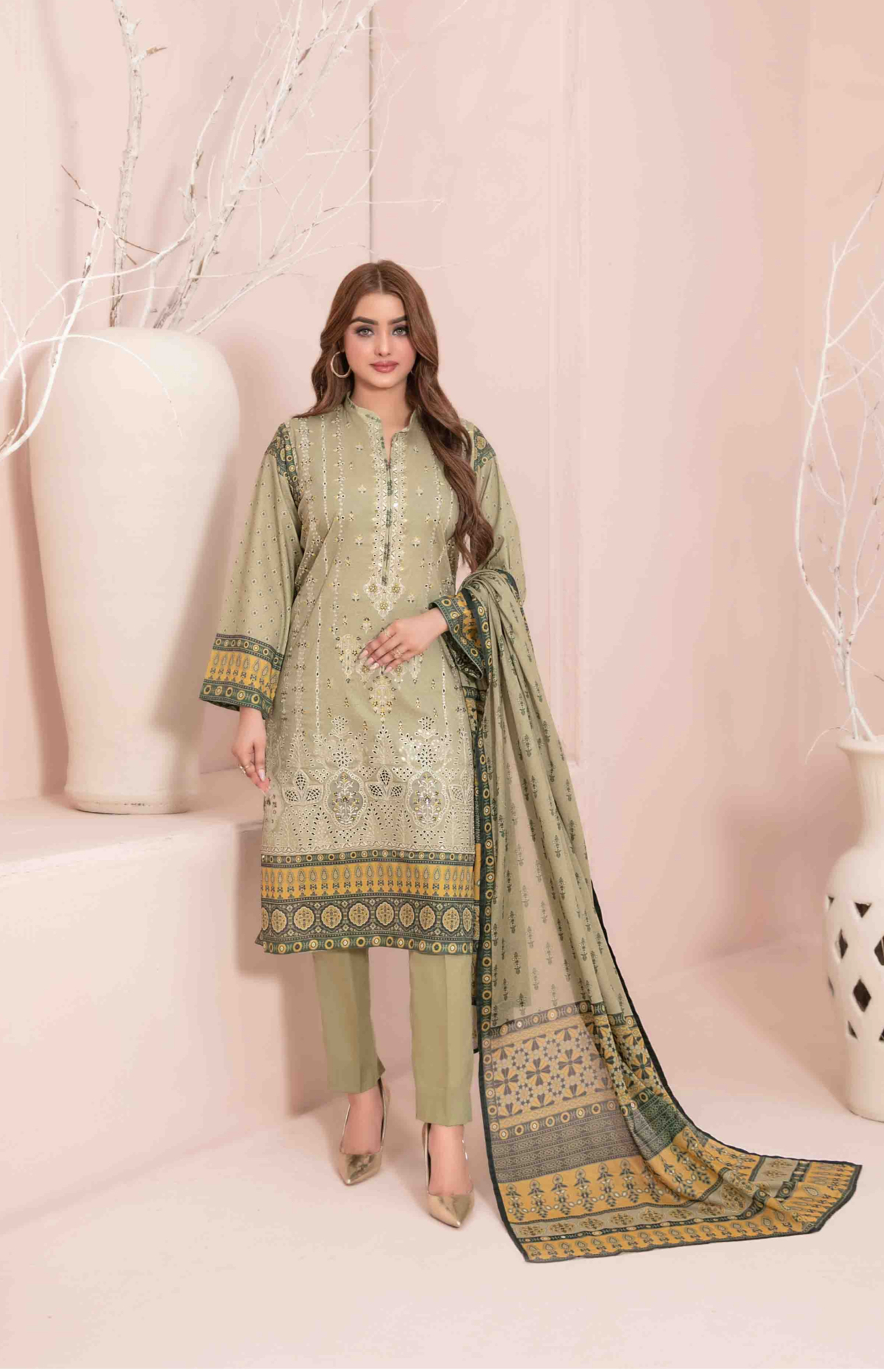 IMG_4061 Pakistani Sevil Vol 1 Lawn for Ladies – Premium Unstitched 3 Piece Suit - Image 1
