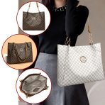 "Spacious Tote Bag with Matching Clutch – Large Capacity Combination" - Image 6