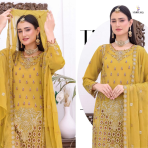 Horain Luxury Chiffon by Bin Hameed – Designer unstitched  3PC for Women - Image 4