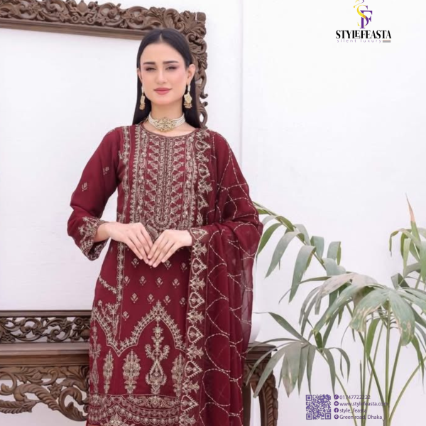 Horain Luxury Chiffon by Bin Hameed – Designer unstitched  3PC for Women