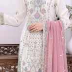 Horain Luxury Chiffon by Bin Hameed – Designer unstitched  3PC for Women - Image 3