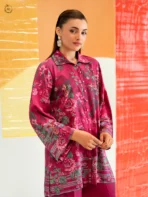 ECHO by GJ Premium Bana Dora Linen Printed 2 Piece Suit – Unstitched - Image 3