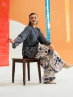 ECHO by GJ Premium Bana Dora Linen Printed 2 Piece Suit – Unstitched - Image 3