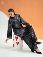 ECHO by GJ Premium Bana Dora Linen Printed 2 Piece Suit – Unstitched - Image 3