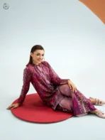 ECHO by GJ Premium Bana Dora Linen Printed 2 Piece Suit – Unstitched - Image 3