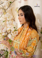 Sofia Digital Printed Lawn – Premium 3 Piece Unstitched Suit by GJ Collection