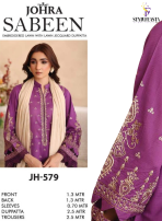 Sabeen by Johra Embroidered Lawn Unstitched 3Pcs - Image 5