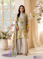 Sofia Digital Printed Lawn – Premium 3 Piece Unstitched Suit by GJ Collection