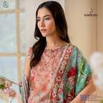 Sofia Digital Printed Lawn – Premium 3 Piece Unstitched Suit by GJ Collection