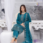Inara Vol. 2 by Bin Hameed & Rana Arts – Premium Semi-Stitched Luxury Chiffon Suit - Image 3