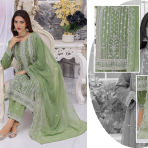 Inara Vol. 2 by Bin Hameed & Rana Arts – Premium Semi-Stitched Luxury Chiffon Suit - Image 3