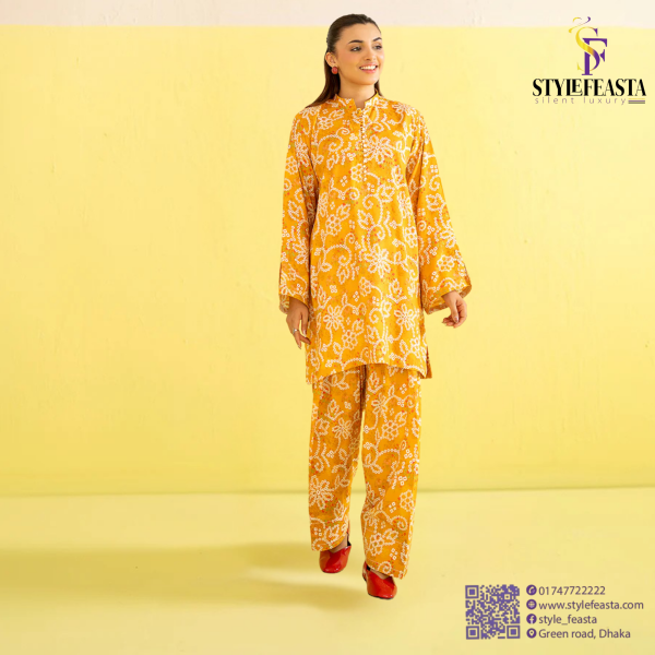 Zeya by Gullji – Premium 2 Piece Unstitched Digital Printed Shirt & Trouser