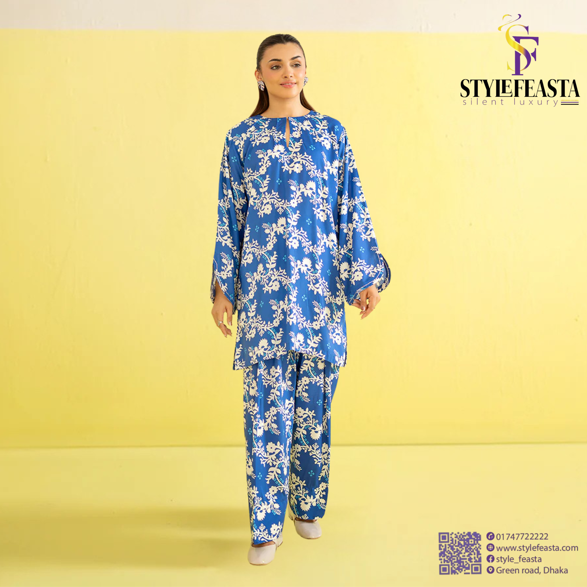 Untitled design-121 Zeya by Gullji – Premium 2 Piece Unstitched Digital Printed Shirt & Trouser - Image 1