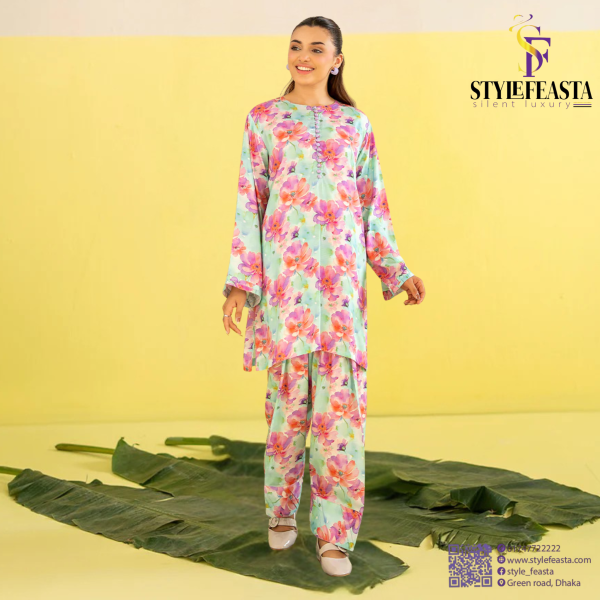 Zeya by Gullji – Premium 2 Piece Unstitched Digital Printed Shirt & Trouser