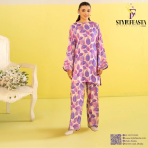 Zeya by Gullji – Premium 2 Piece Unstitched Digital Printed Shirt & Trouser