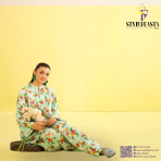 Zeya by Gullji – Premium 2 Piece Unstitched Digital Printed Shirt & Trouser - Image 3