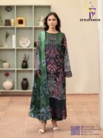 Morja by Guljii Pakistani Digital Printed Lawn Dress with Organza Lace
