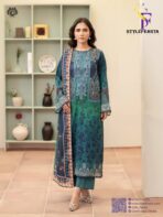 Morja by Guljii Pakistani Digital Printed Lawn Dress with Organza Lace
