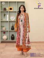 Morja by Guljii Pakistani Digital Printed Lawn Dress with Organza Lace